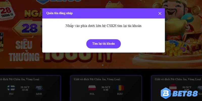 Cách đổi mật khẩu tài khoản cược BET88 dễ dàng